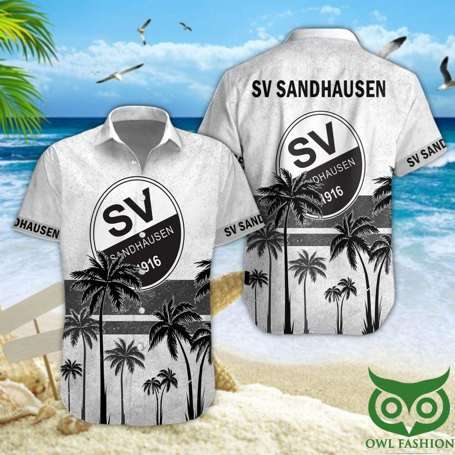 3 SV Sandhausen Black Coconut Tree Hawaiian Shirt