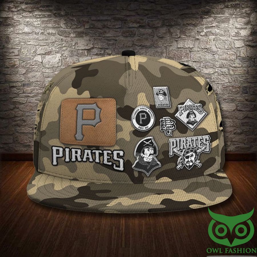 10 Pittsburgh Pirates MLB Camo Custom Hiphop Classic Cap