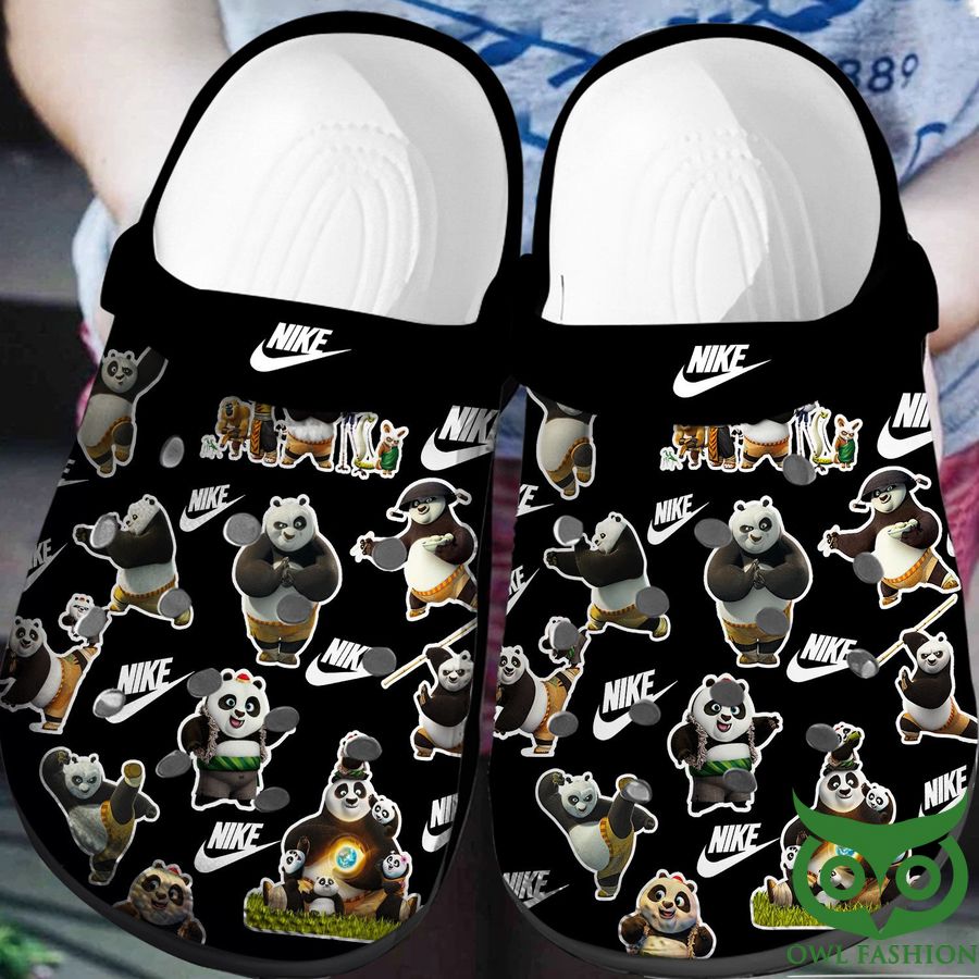 12 Nike Kungfu Panda Black White Crocs