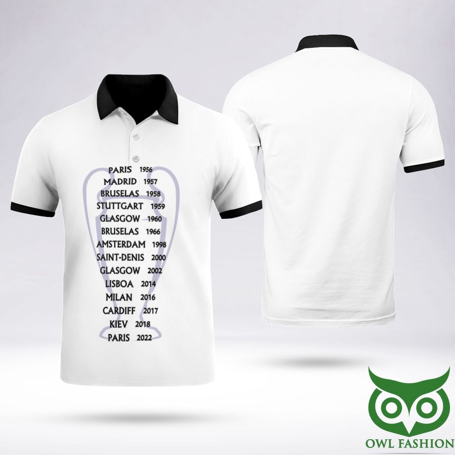 55 Hala Real Madrid 2022 White Polo Shirt
