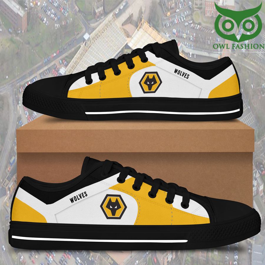 23 Wolverhampton Wanderers FC Black White low top shoes for Fans