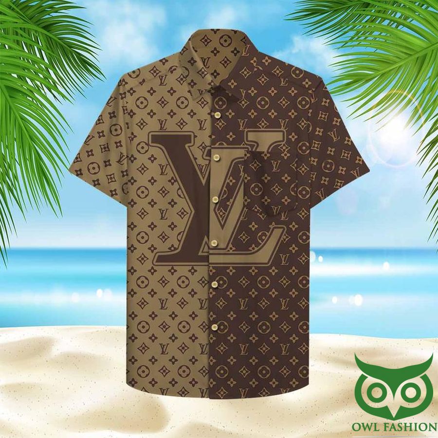 Louis Vuitton luxury black and white FLIP FLOPS AND COMBO HAWAII SHIRT  SHORTS - Owl Fashion Shop