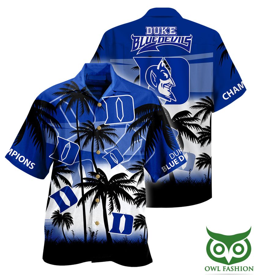 110 Duke Blue Devils NCAA Blue Hawaiian Shirt Shorts