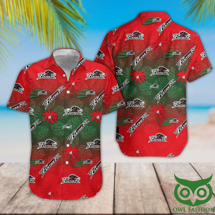 13 Augsburger Panther Green Red Gradient Hawaiian Shirt