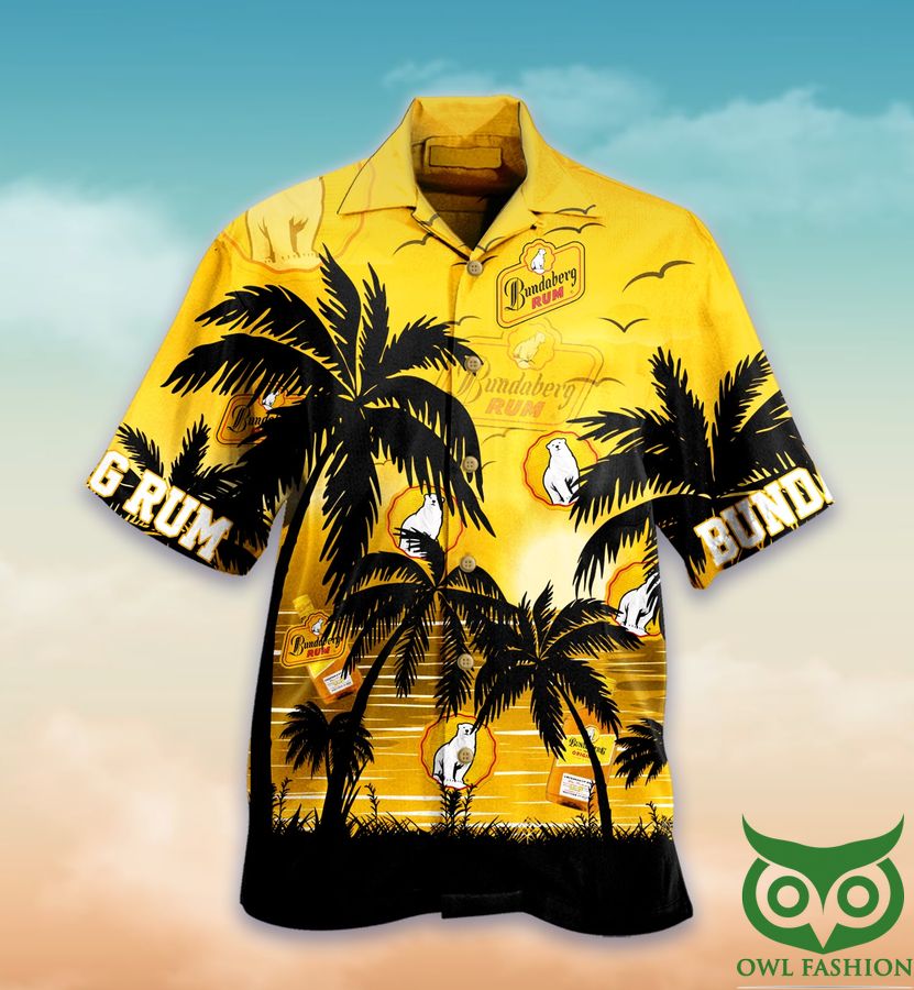 17 Bundaberg Rum Yellow Hawaiian Shirt