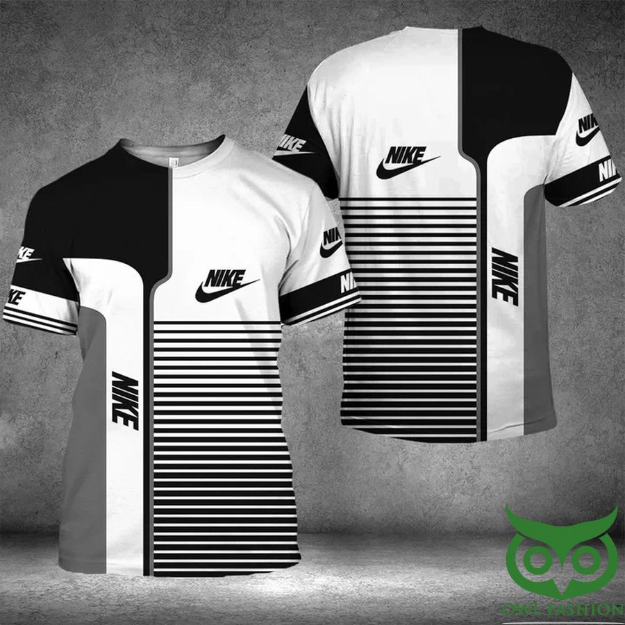 26 Luxury Nike White Horizontal Lines Logo 3D T shirt