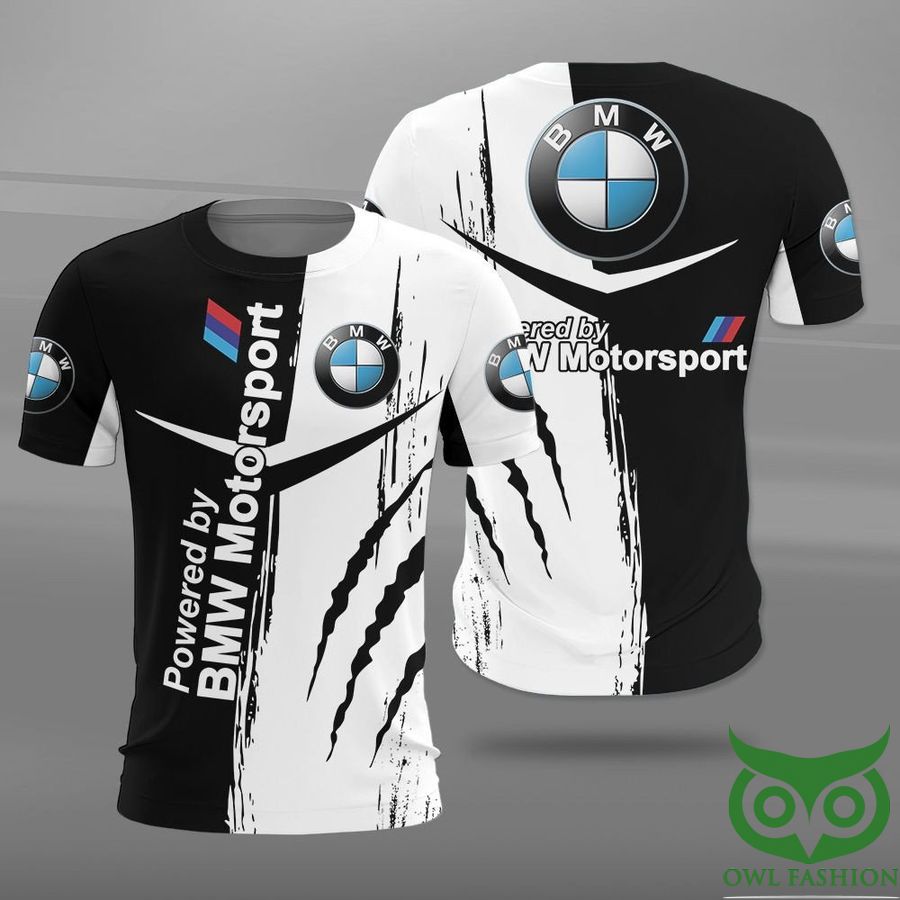 BMW Motorsport Logo Black and White 3D Shirt