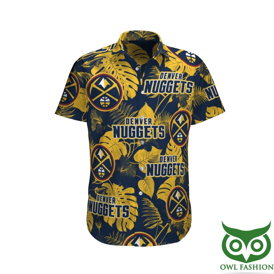 21 Denver Nuggets Yellow Dark Blue Hawaiian Shirt