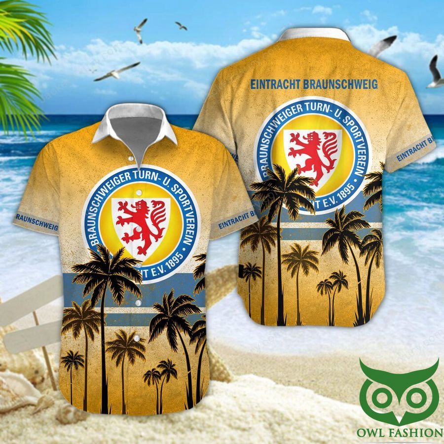 19 Eintracht Braunschweig Yellow Coconut Hawaiian Shirt