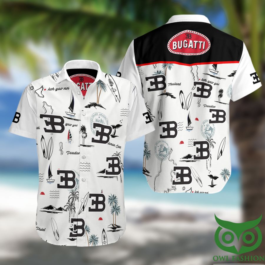 22 Bugatti Summer Short Sleeve Hawaiian Beach Shirt