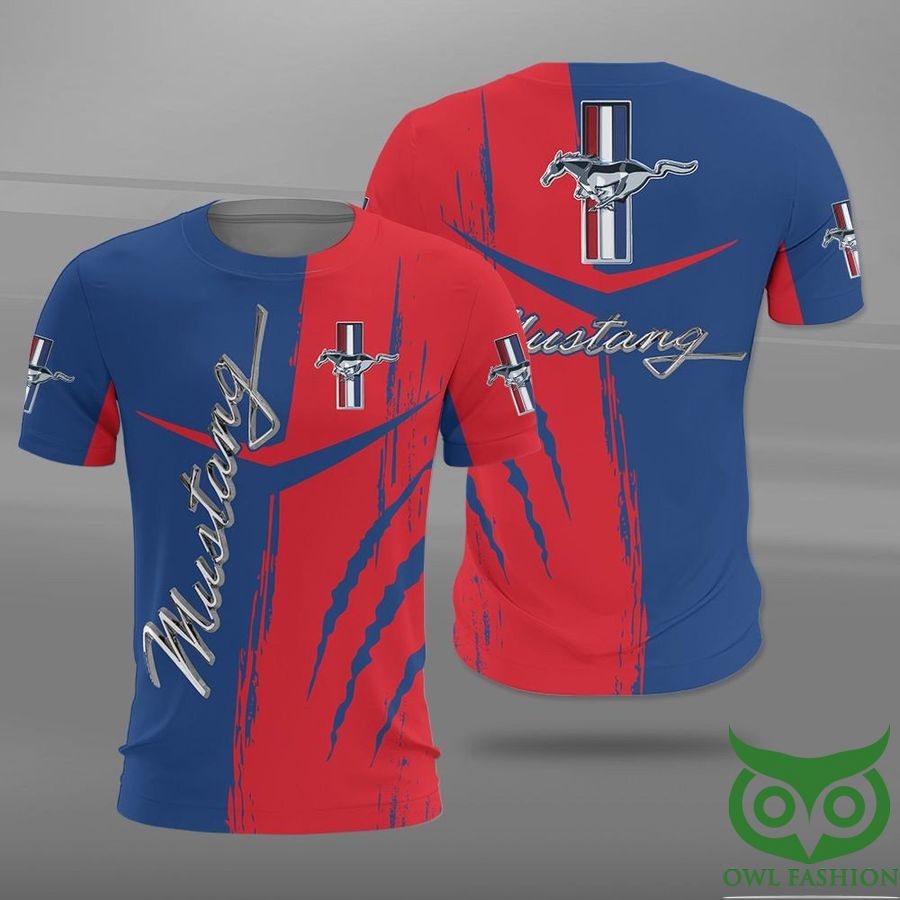 MLmdzZso 162 Ford Mustang Logo Blue and Red 3D Shirt