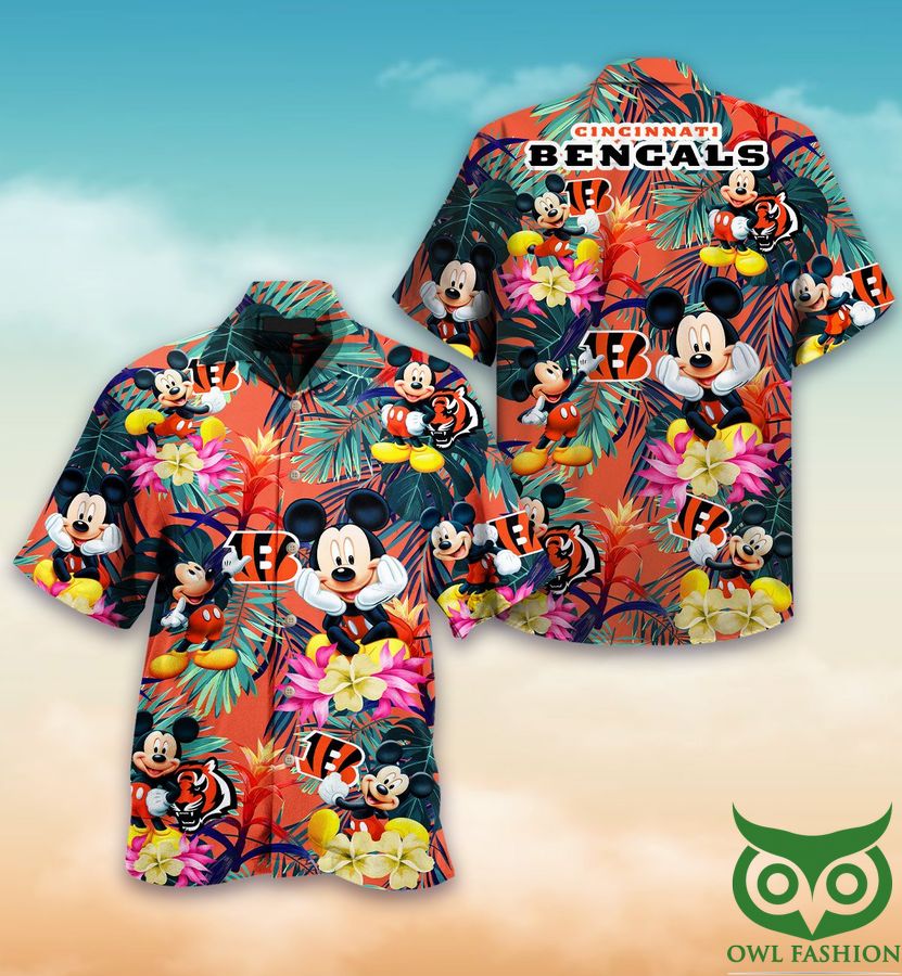 116 Cincinnati Bengals Mickey Mouse Champions Hawaiian Shirt