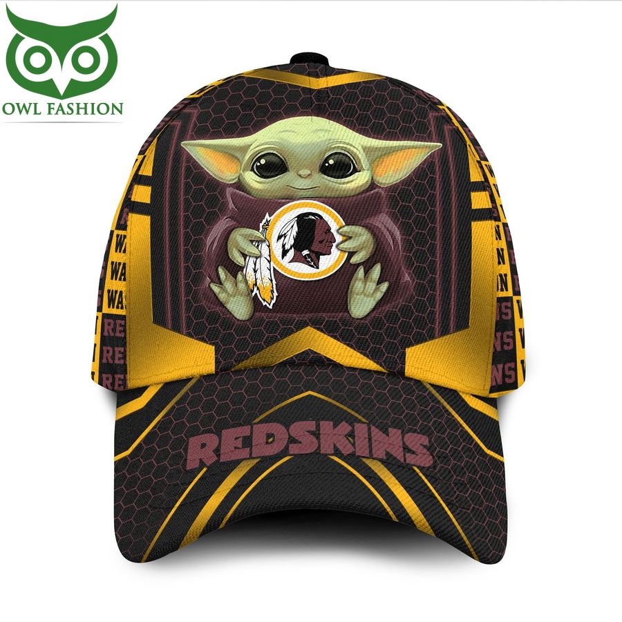 2 Washington Redskins Luxury 3D Cap Baby Yoda NFL Custom Name