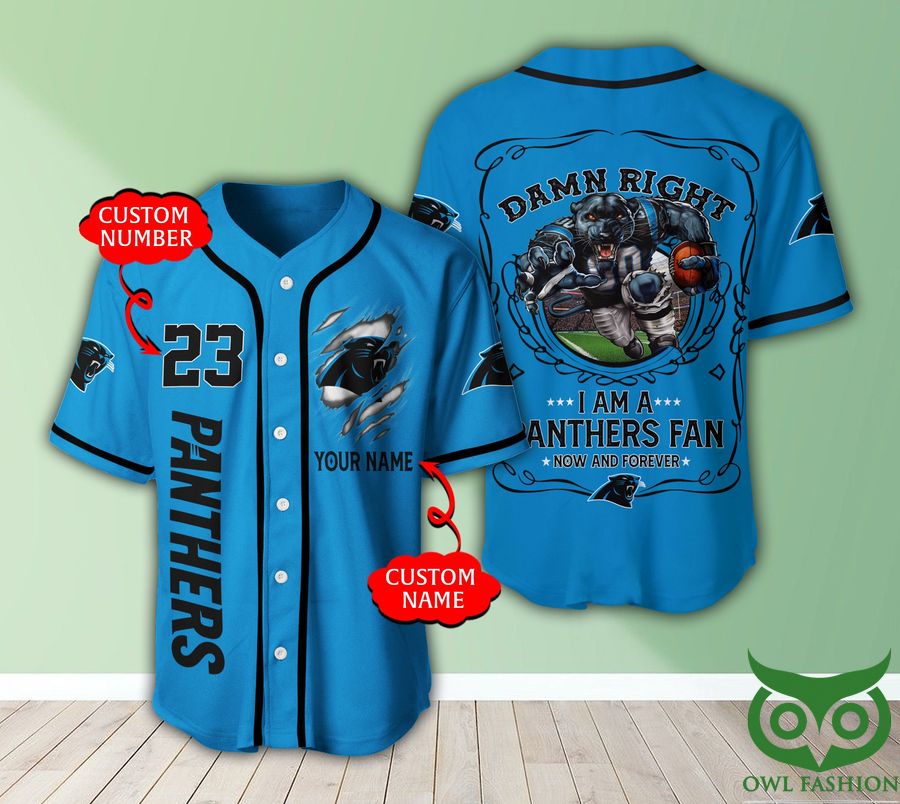 38 Carolina Panthers Baseball Jersey Luxury NFL Custom Name Number