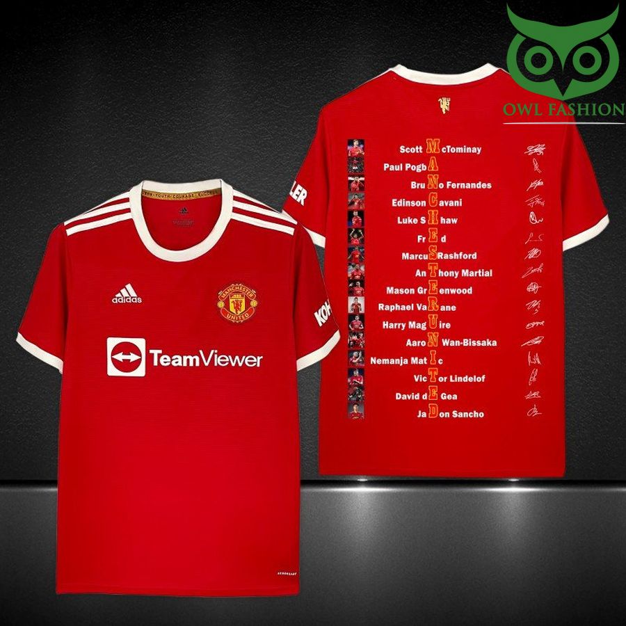 152 Manchester United Team Viewer Adidas members 3D T Shirt