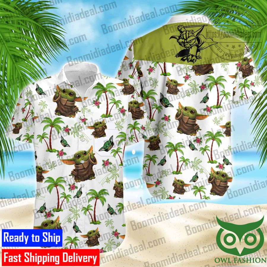 20 Star Wars Baby Yoda Tropical Beach Hawaiian Shirt