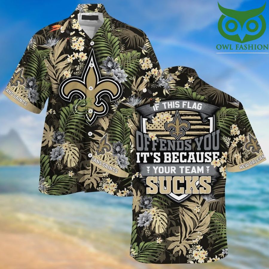 156 New Orleans Saints NFL Offends You Sucks Hawaii Shirt