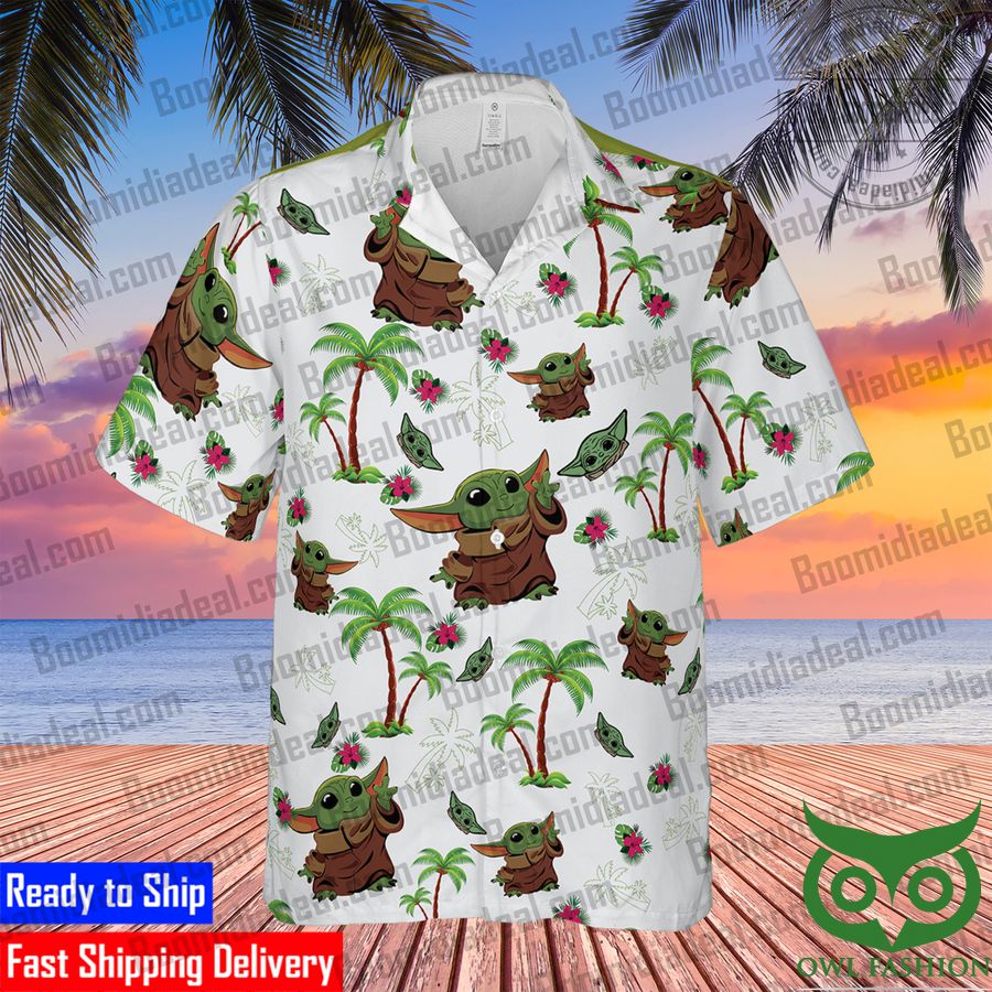 19 Star Wars Baby Yoda Tropical Coconut Hawaiian Shirt