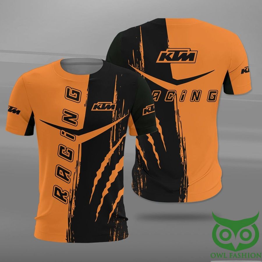 KTM Racing Logo Orange and Black 3D Shirt