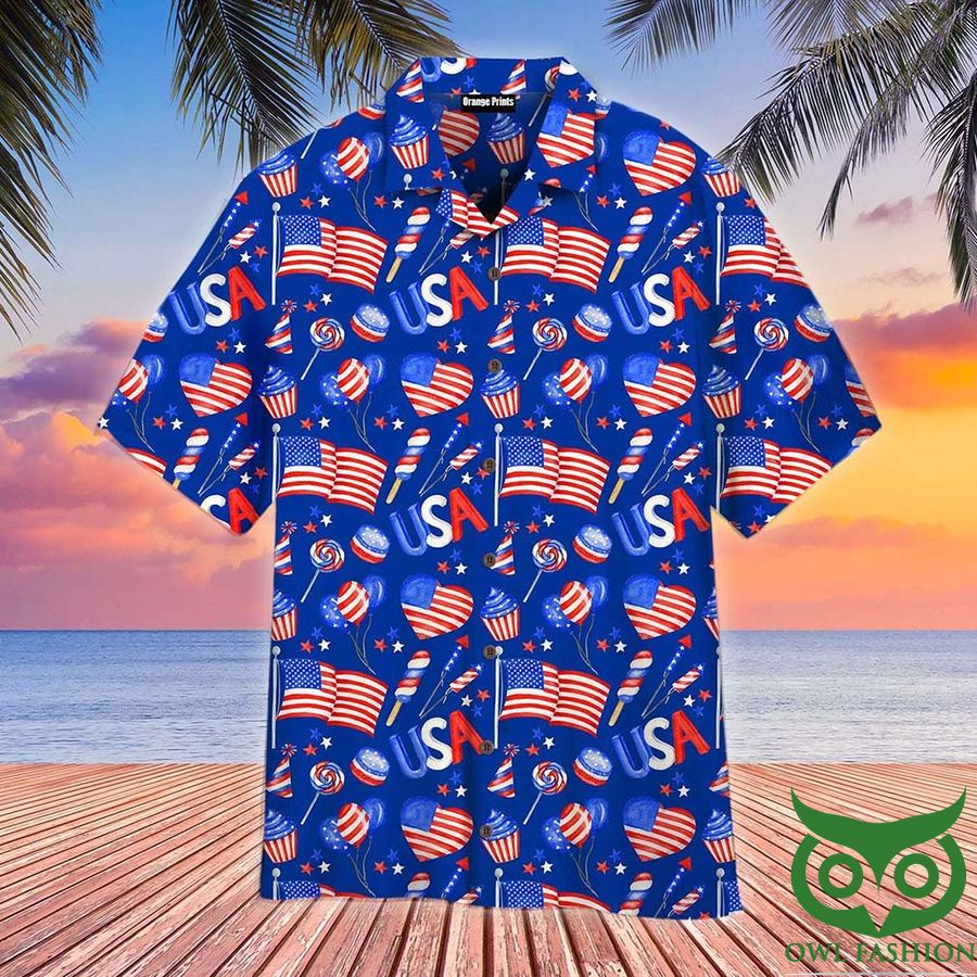 41 4th Of July Independence Day America Festive Hawaiian Shirt