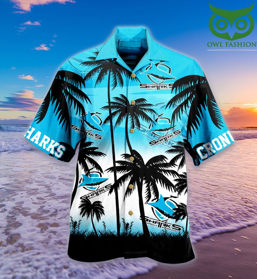 23 Cronulla Sutherland Sharks Palm Hawaiian shirt