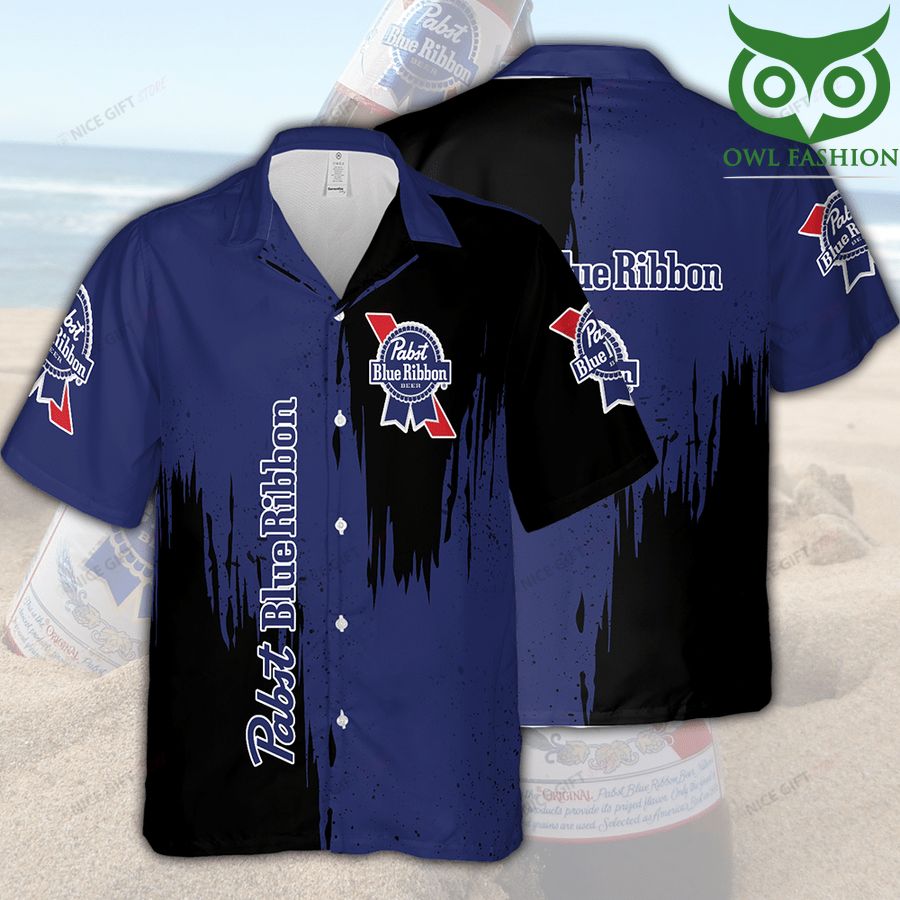 63 Pabst Blue Ribbon Indigo blue Hawaii 3D Shirt