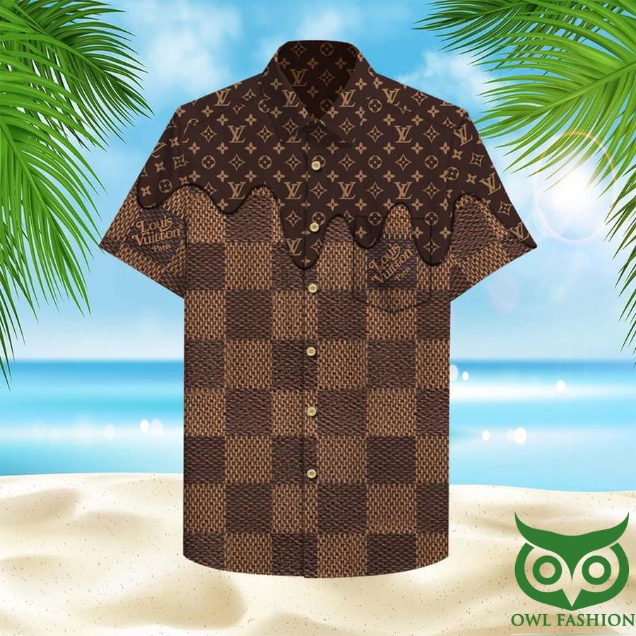 Louis vuitton design fashion hawaiian shirt beach shorts and flip flops  combo Hawaii Shirt Shorts & Flip Flops in 2023