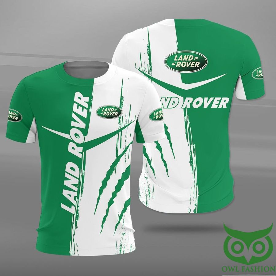 Land Rover Logo White and Green 3D Shirt