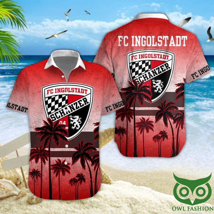 16 FC Ingolstadt Red Coconut Tree Hawaiian Shirt