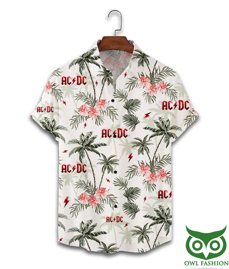 252 AC DC Coconut White Flip Flops And Combo Hawaiian Shirt Shorts