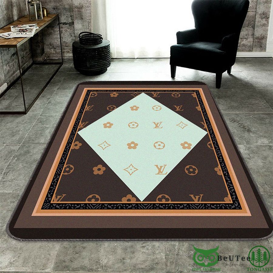 3 Luxury Louis Vuitton Rhombus Monogram Carpet Rug