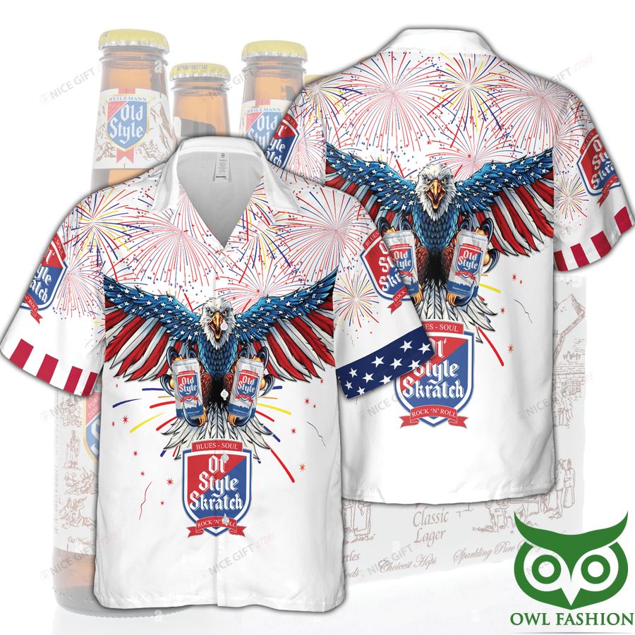 Heileman's Old Style Eagle Firework Hawaii 3D Shirt