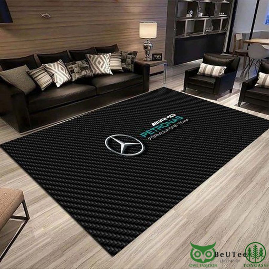 Limited Edition Mercedes F1 Logo Chain Pattern Carpet Rug