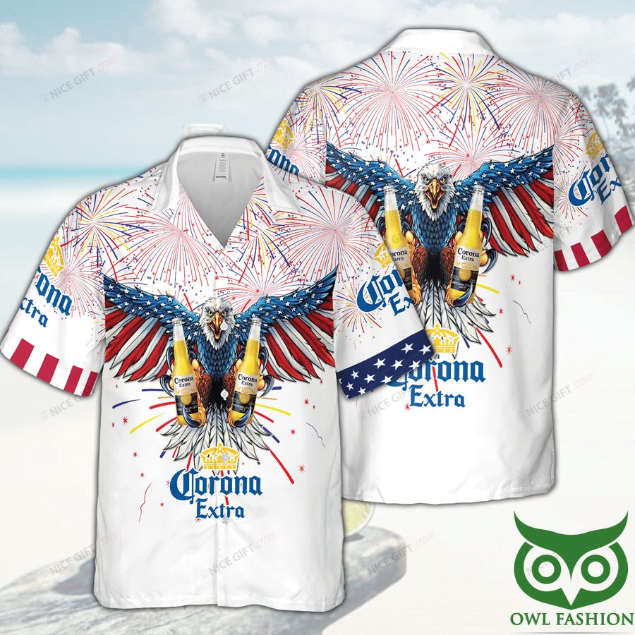 Corona Extra Eagle Firework Hawaii 3D Shirt