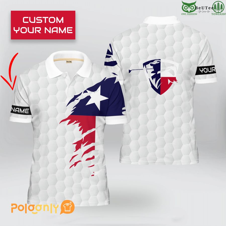 Golf Texas Pride Personalized Polo Shirt