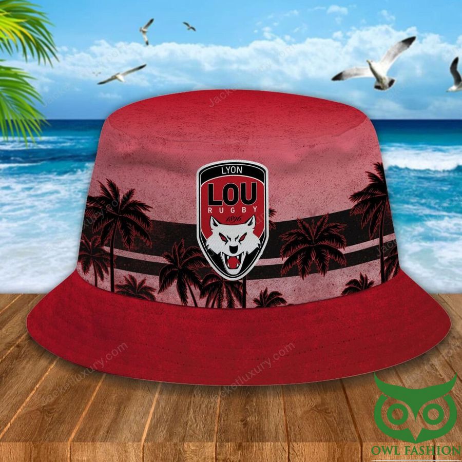 Lyon OU Palm Tree Red Bucket Hat