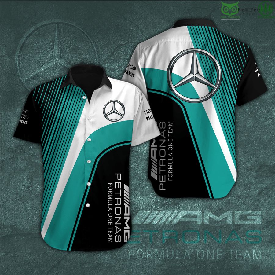 Mercedes Petronas formula one team 3D Hawaiian shirt