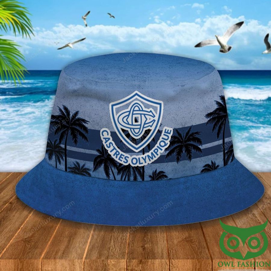 Castres Olympique Palm Tree Blue Bucket Hat