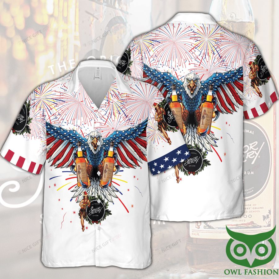 Sailor Jerry Eagle Firework Hawaii 3D Shirt