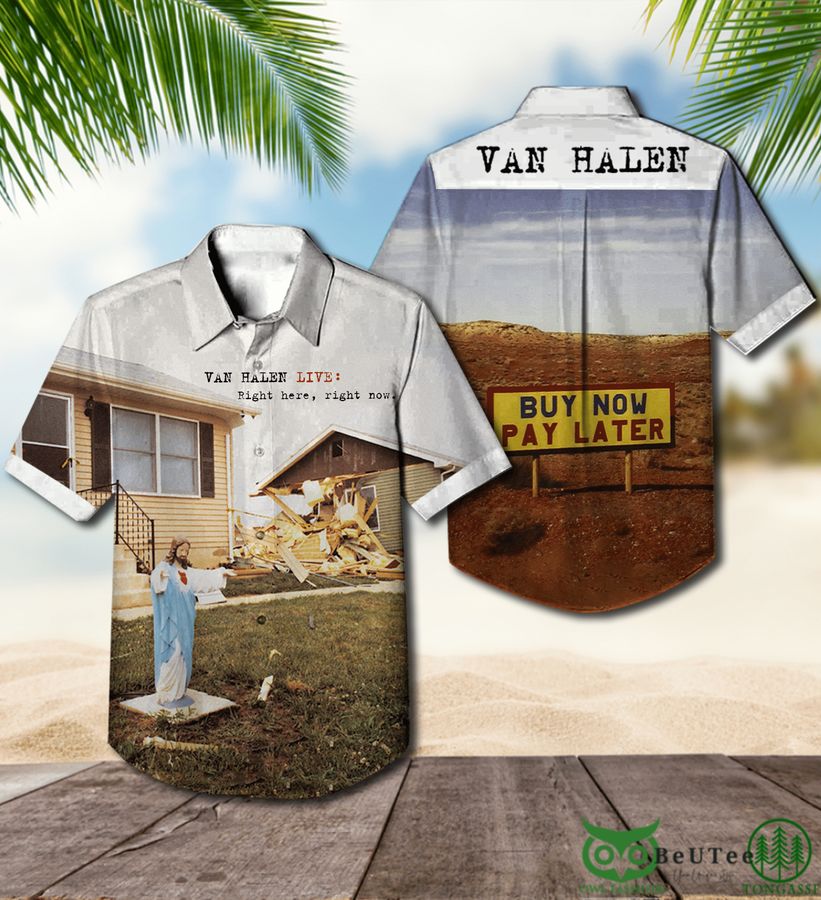 VAN HALEN LIVE RIGHT HERE RIGHT NOW HAWAIIAN SHIRT