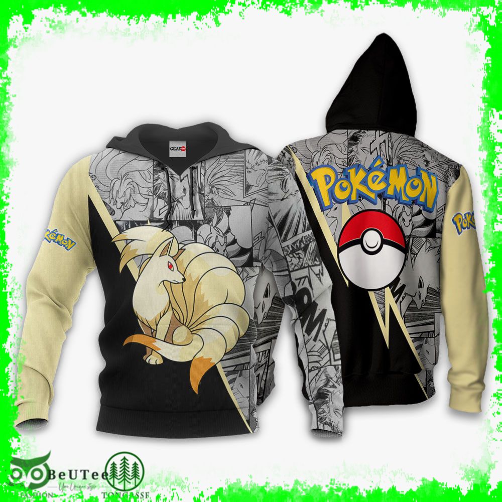 Ninetales Hoodie Mix Manga Anime Pokemon  Ugly Sweater