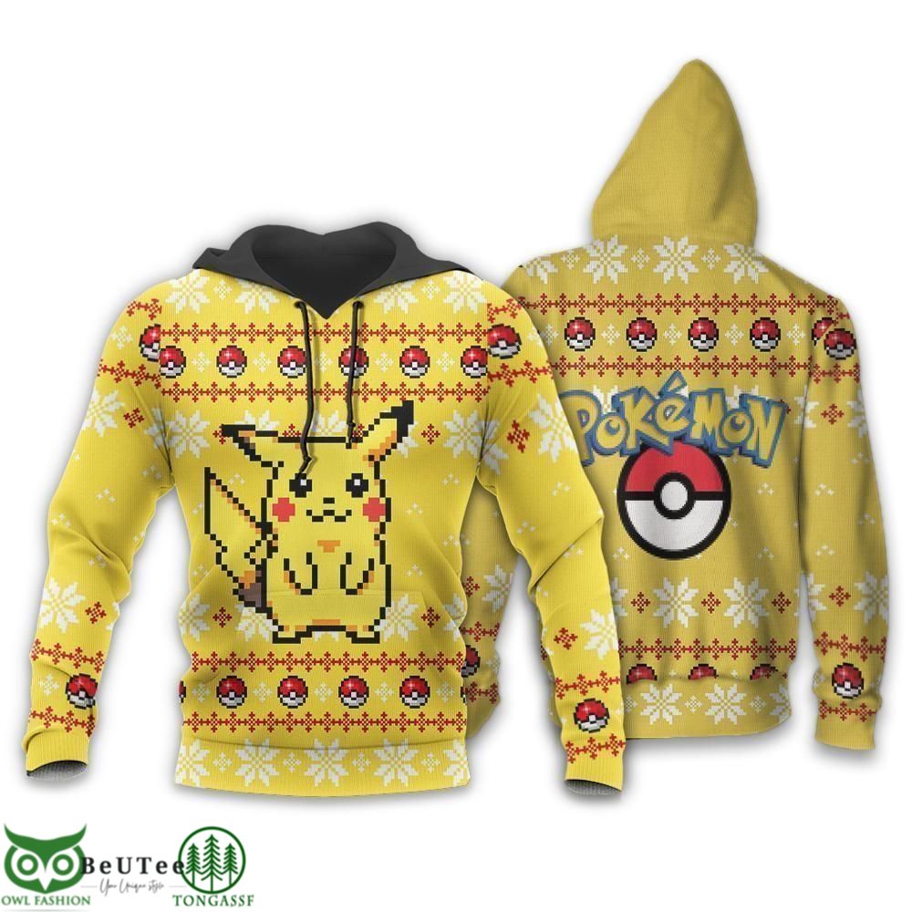 Pikachu Pokemon Yellow Hoodie Ugly Sweater