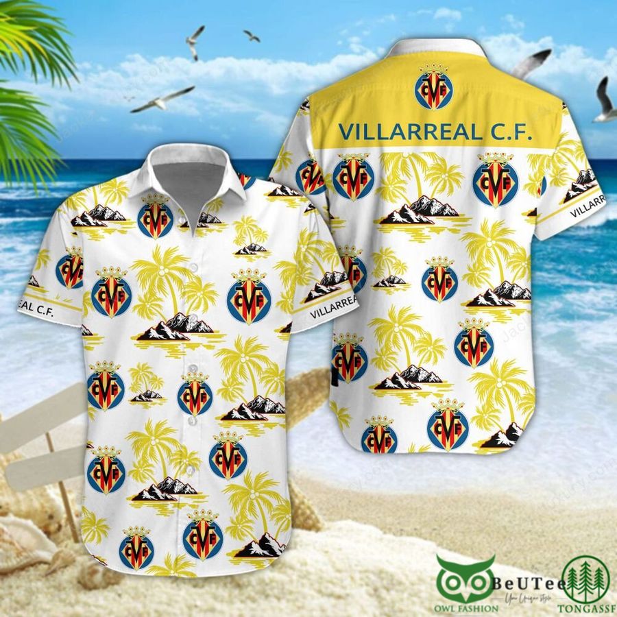 Villarreal CF Laliga Yellow Coconut Hawaiian Shirt