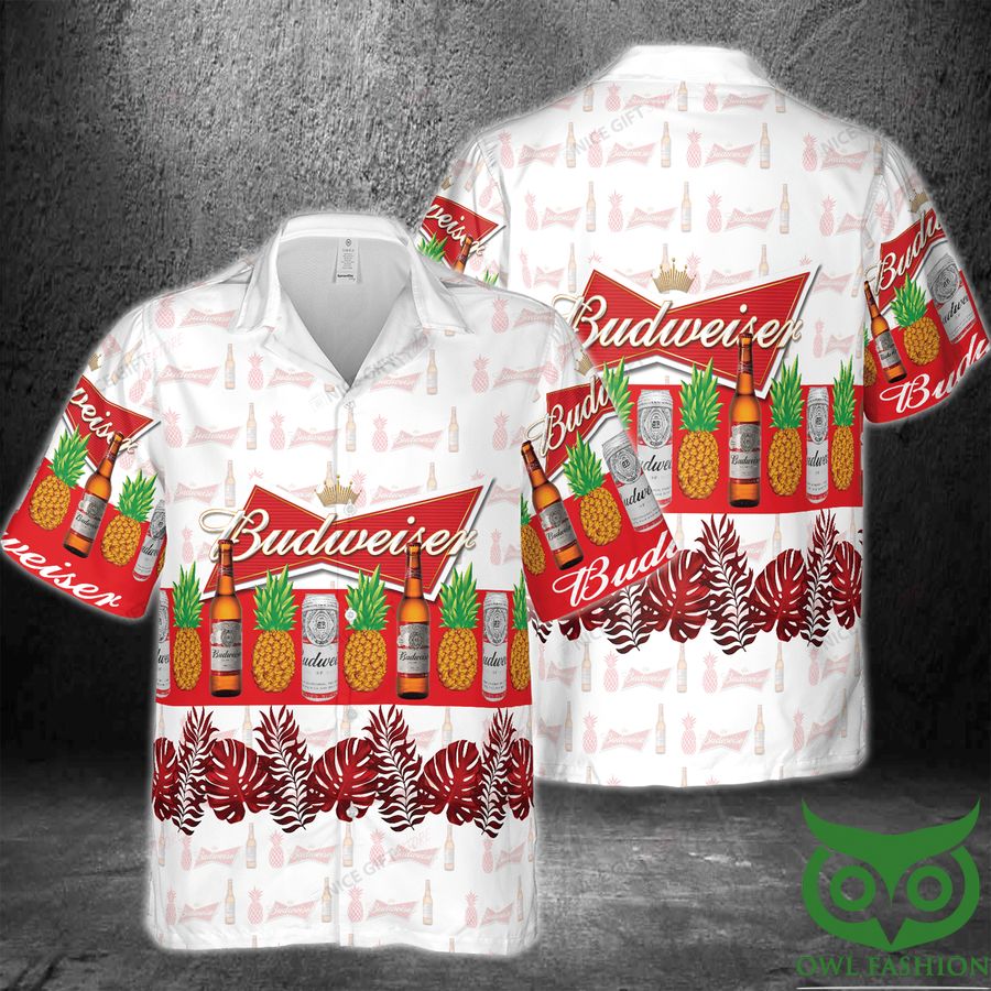 Budweiser Pineapple Red Leaf Hawaii 3D Shirt