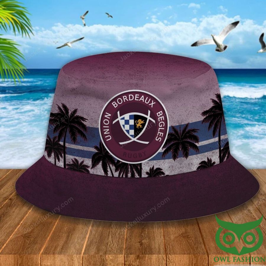 Union Bordeaux Begles Palm Tree Purple Bucket Hat