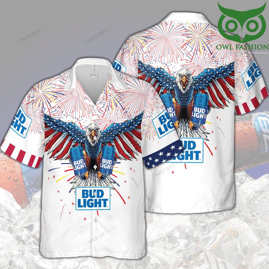 16 Bud Light American feeling tropical 3D Hawaiian shirt for summer 1