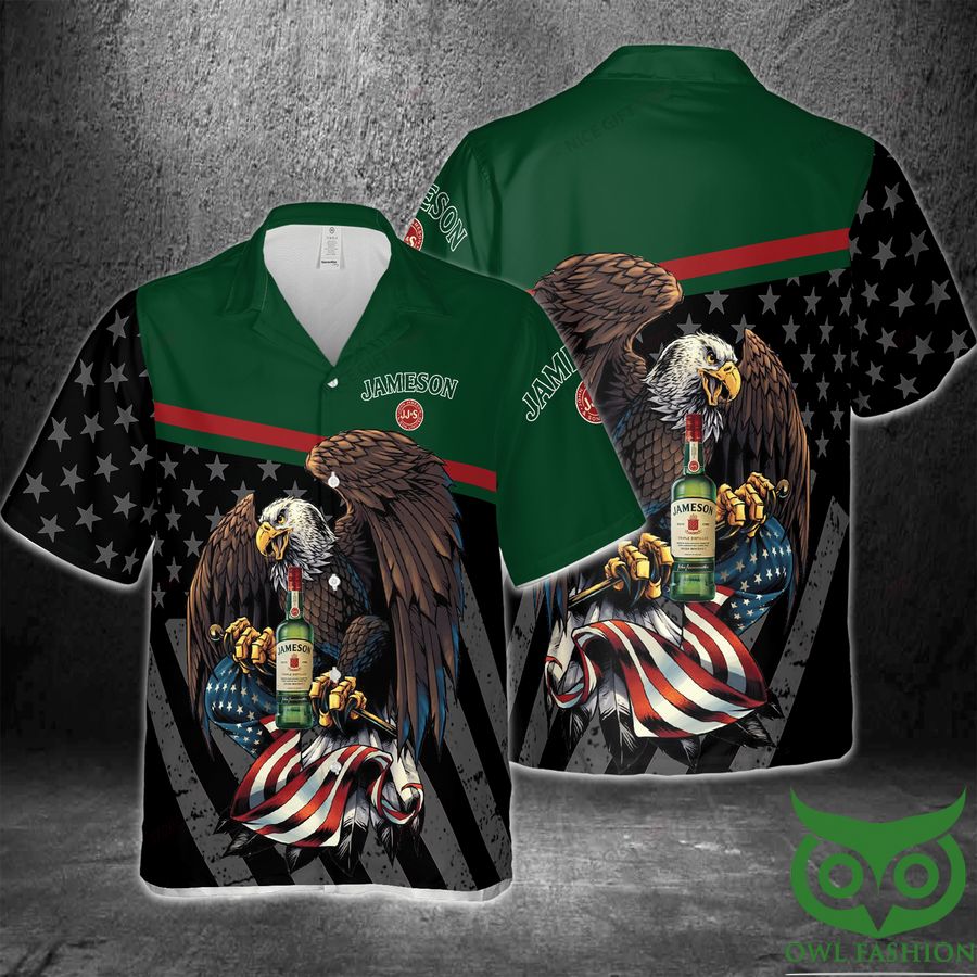 Jameson Irish Whiskey America Flag Eagle Hawaii 3D Shirt