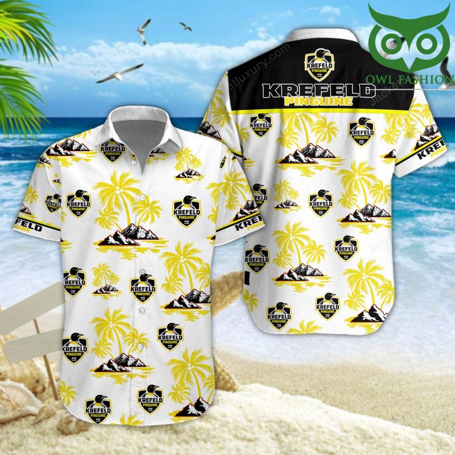 Krefeld Pinguine Champion Leagues aloha summer tropical Hawaiian shirt 