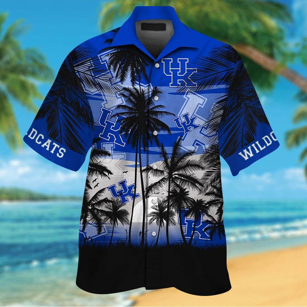 NCAA Kentucky Wildcats Tropical Hawaiian Shirt Men Women Shorts