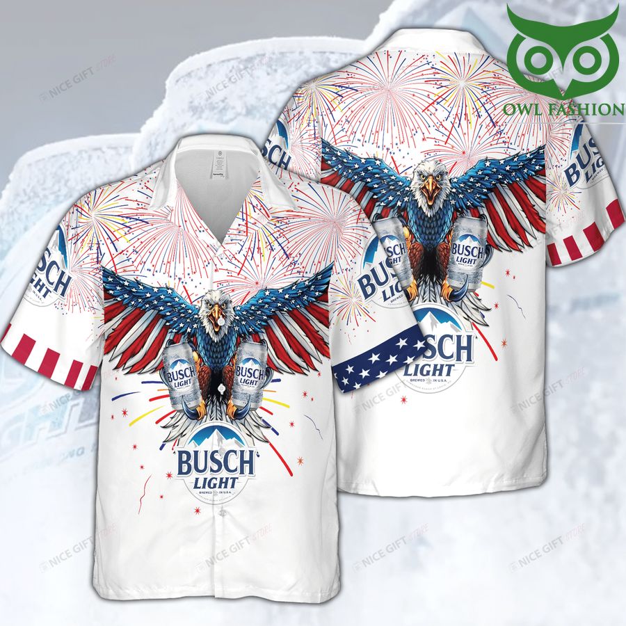 Busch Light American feeling 3D Hawaiian shirt for summer